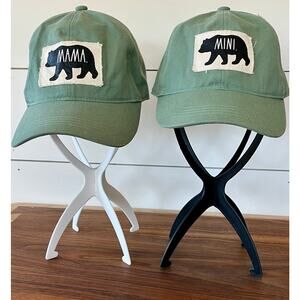 Set of Rae Dunn Mama and Mini Green Strapback Hat Cap Fashion